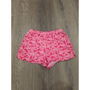 Vineyard Vines Girls Medium Whale Flamingo Beach Tropical Pink Pull On Shorts